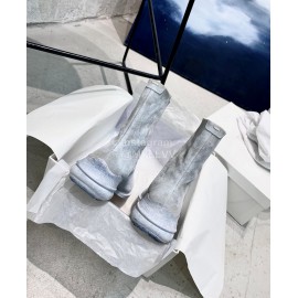 Maison Margiela Soft Cowhide Suede Short Boots For Men And Women Gray