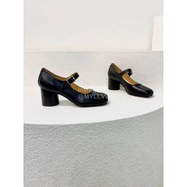 Maison Margiela Autumn Winter New Cowhide High Heeled Shoes Black For Women 