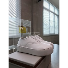 Marni Fashion Leather Thick Soled Casual Shoes For Women White