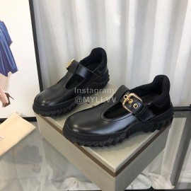 Marni Fashion Cowhide Shoes For Women Black
