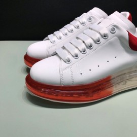Mcqueen Transparent Air Cushion Silk Leather Casual Shoes For Men And Women Red