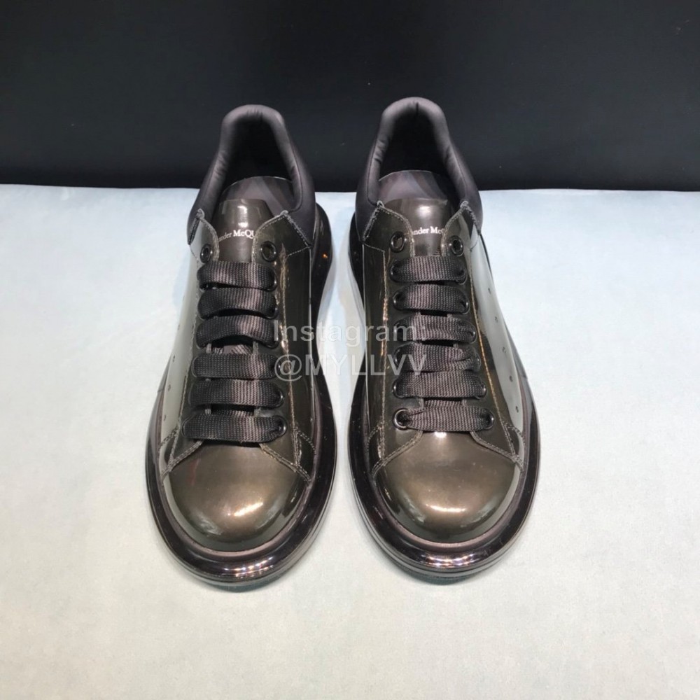 Mcqueen Silk Leather Air Cushion Black Casual Shoes For Men And Women