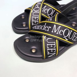 Alexander Mcqueen Cowhide Rivet Fashion Sandals For Men Yellow