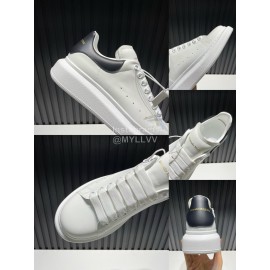 Alexander Mcqueen Calf Leather Casual Shoes For Men And Women Black