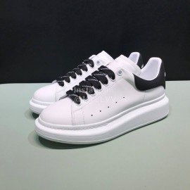 Mcqueen New Letter Calf Leather Casual Shoes For Men And Women Black