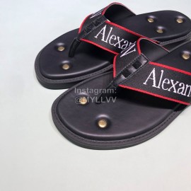 Alexander Mcqueen Leather Rivet Flip Flops For Men 
