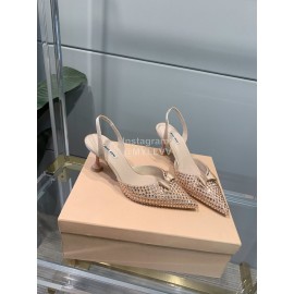 Miumiu Fashion Pointed High Heel Scandals For Women Gold