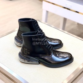 Margiela Cowhide Lace Up Business Short Boots For Men