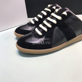 Margiela Calf Leather Lace Up Scandals For Men And Women Black