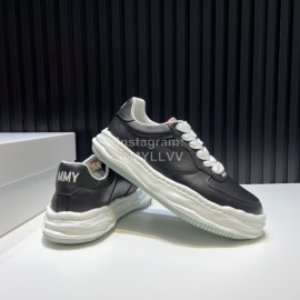Mmy Cowhide Casual Sneakers For Men Black