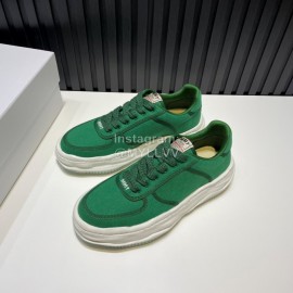 Mmy Cowhide Casual Sneakers For Men Green