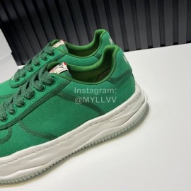Mmy Cowhide Casual Sneakers For Men Green
