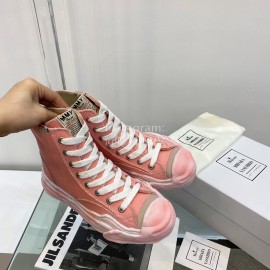 Maison Mihara Yasuhiro Fashion High Top Canvas Shoes For Women Pink