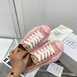 Maison Mihara Yasuhiro Fashion Casual Canvas Shoes For Women Pink