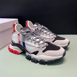 Moncler New Cowhide Mesh Sneakers For Men And Women