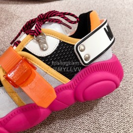 Moschino Color Matching Thick Soles Sneakers For Women Orange