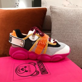 Moschino Color Matching Thick Soles Sneakers For Women Orange
