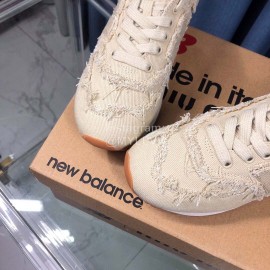 New Balance Miumiu Denim Sneakers For Women Beige