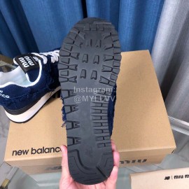 New Balance Miumiu Denim Sneakers For Women Navy