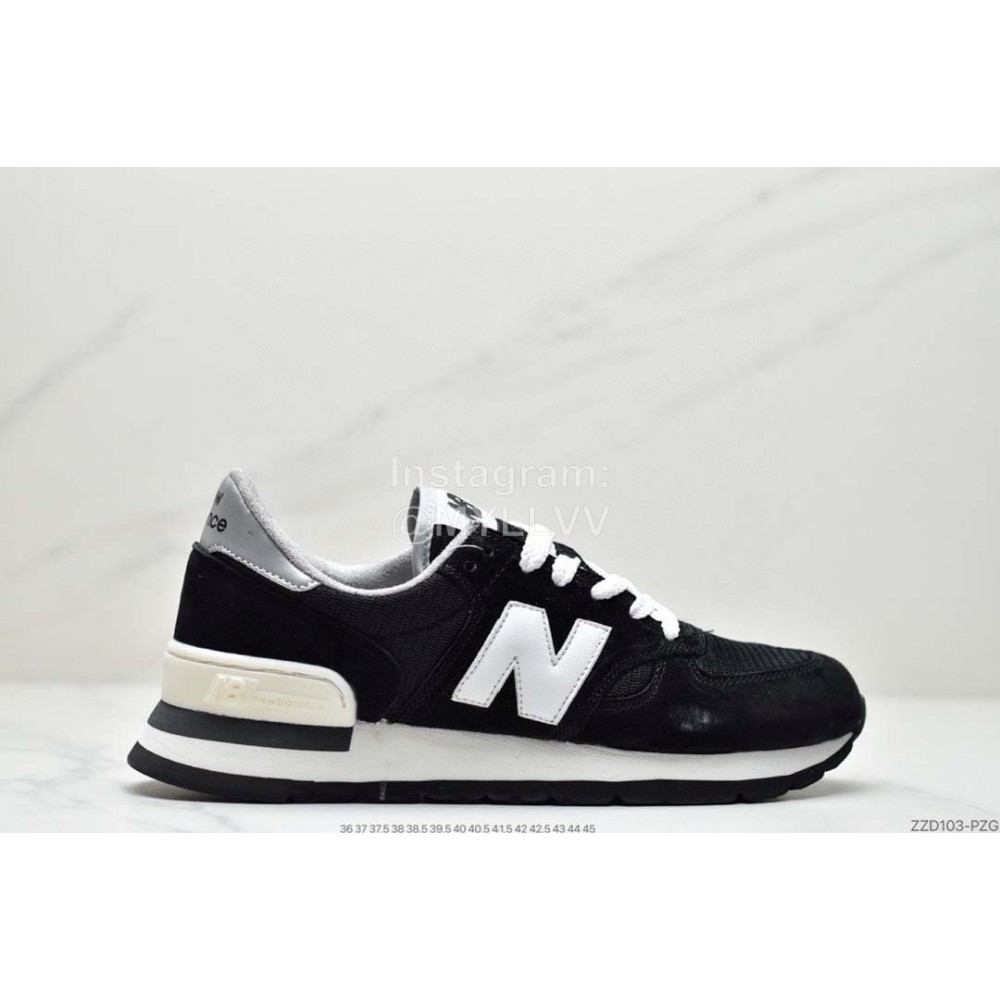 New Balance Suede Leisure Sports Jogging Shoes Black