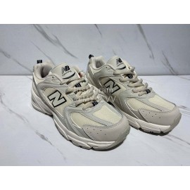 New Balance Mesh Sneakers For Men And Women Beige