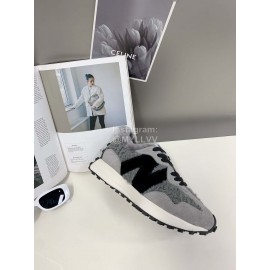 New Balance Winter Wool Leather Sneakers For Women Gray