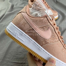Clot Nike Air Force 1 Premium Sneakers For Men And Women Pink