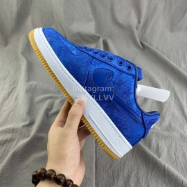 Clot Nike Air Force 1 Premium Sneakers For Men And Women Blue