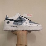 Nike Air Force 1 Casual Sneakers For Men And Women White Gray