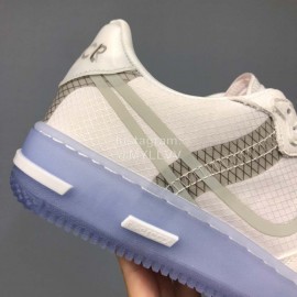 Nike Air Force 1 React Qs Light Bone Sneakers For Men And Women 