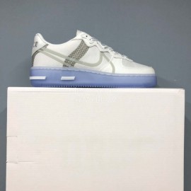 Nike Air Force 1 React Qs Light Bone Sneakers For Men And Women 