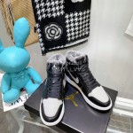 Air Jordan 1 Midlight Bone Wool High Top Sneakers For Women Black