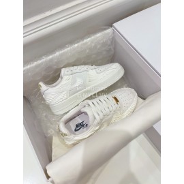 Nike Air Force 1 Leather Sneakers For Men And Women White