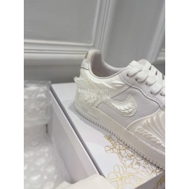 Nike Air Force 1 Leather Sneakers For Men And Women White
