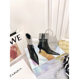 Nina Zarqua Fashion Diamond Calf High Heel Boots For Women Black