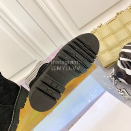Nina Zarqua Fashion Diamond Velvet Short Boots For Women Black