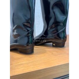 Nina Zarqua Fashion Leather Long Boots For Women Black