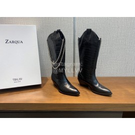 Nina Zarqua Crocodile Leather Chain High Heeled Boots For Women 