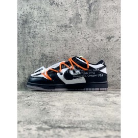Off White Nike Sb Dunk Leather Sneakers Ct0856-001
