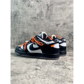 Off White Nike Sb Dunk Leather Sneakers Ct0856-001