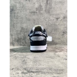 Off White Nike Sb Dunk Leather Sneakers Ct0856-007