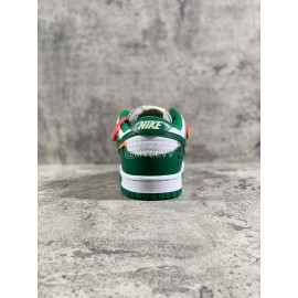 Off White Nike Sb Dunk Leather Sneakers Ct0856-100