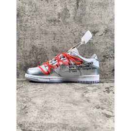 Off White Nike Sb Dunk Leather Sneakers Ct0856-800