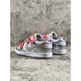 Off White Nike Sb Dunk Leather Sneakers Ct0856-800