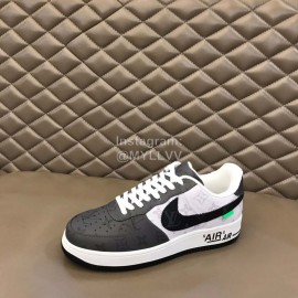 Off White Lv Nike Leisure Sports Shoes For Men Black