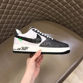Off White Lv Nike Leisure Sports Shoes For Men Black
