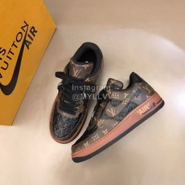 Off White Lv Nike Leisure Sports Shoes For Men Coffee