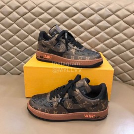 Off White Lv Nike Leisure Sports Shoes For Men Coffee