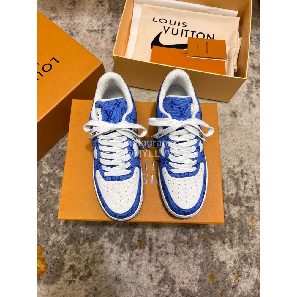 Off White Lv Nike Leisure Sports Shoes For Men Blue 