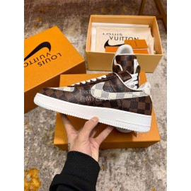 Off White Lv Nike Leisure Sports Shoes For Men Coffee Beige